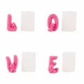 LOVE letter silicone candle molds set with cute dog design, handmade soap and aroma wax making. - YT2024012-4 LOVE Set Mold