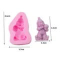 Zirkus-Clown Silikonform fuer Kuchendekoration, Fondantbacken und schoenes Tonhandwerk. - Clown mit Ball / Rosa