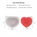 DIY heart KISS ME silicone mold for scented candle soap making, craft baking tool variant. - Kiss Me Horror Purge Mask / Clear White