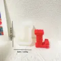 Silicone rose letter candle mold, DIY aroma wax flower ornament crafting tool for home decor. - YT24359 Rose L Mold
