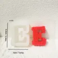Silicone letter E candle mold with rose flower texture, perfect for Valentine's day crafts. - YT24359-3 Rose E Mold