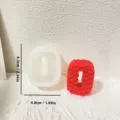 Silicone number zero rose candle mold with finished scented pillar craft candle display. - YT24359-1 Rose O Mold