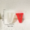 Letter V Rose Candle Silicone Mold DIY Red Scented Wax Craft Mold Home Decor Gift - YT24359-2 Rose V Mold