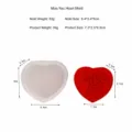 Heart silicone mold DIY baking aroma candle craft mold with size specs for handmade gifts - Miss You / Clear White