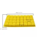 Gelbe Silikonform mit kyrillischem Alphabet zum Backen von Schokolade und Eis, 30x17 cm. - 3366 Kyrillische Buchstaben