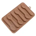 Braune Silikon Löffel Schokoladenform Backform für DIY Süßigkeiten, Kuchen und Eiswürfel. - 3410 Löffel
