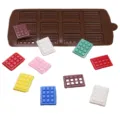 Silikon Schokoladenform mit bunten Miniblöcken zum Backen, Pralinen und DIY Basteln. - XG2021 Waffel