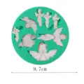 European style angel silicone mold fondant cake decorating tool 9.7cm DIY baking craft mold - 174501
