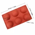 6-Hohle Halbkugel Silikon Form fur Backen Schokolade Kuchen Formen Kochen Werkzeug - TC3315 6-Hohlraum Halbrund