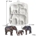Elephant silicone fondant mold for cake decoration, baking, and craft DIY projects easily. - Elephant Style 2 (YT2023284)