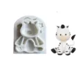 Silicone zebra fondant mold for cake decorating, cute animal chocolate and candy baking tool. - Cow Mold (YT240729)