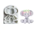 Silicone elephant fondant mold cute animal cake decoration baking tool for birthday. - Elephant Mold Style 3 (YT240729-2)