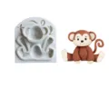 Silicone monkey fondant mold for cake decorating, cute cartoon animal baking tool. - Monkey Mold (YT240729-1)