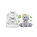 Cute animal silicone mold for fondant cake decorating, hippo shape baking tool DIY craft. - Hippo Mold (YT240729-4)
