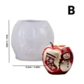 Christmas apple scented candle silicone mold snowman stocking DIY gypsum craft mold 9cm - YT25196-1 165g / Clear White