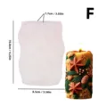 Weihnachtskerze Silikonform Detailansicht mit festlicher Tannenzapfen und Sternen-Relief. - YT25194-2 170g / Klarweiß