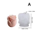 Silicone rose flower candle mold DIY aromatherapy scented soap making mold craft tools - YT25229 Model A Rose Mold / Clear White