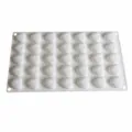 35 Cavity Heart Silicone Chocolate Mousse Cake Mold Fondant Baking Tool White Color - 35-Cavity Heart / White