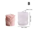 Silicone rose flower bud candle mold DIY handmade aromatherapy soap making tool craft supply - YT25229-1 Model B Rose Mold / Clear White