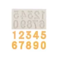 Stampo in silicone numeri fondente torta cottura strumento cioccolato fai da te - YT24122-1 Stampo in Silicone con Numeri Arabi / Grigio chiaro