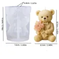 Hochzeit Bär Silikon Kerze Form DIY handgemachte Gips Guss Werkzeug Handwerk Geschenk - YT26097-1 Bräutigam Bär Form
