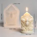 Silicone candle mold with 3D rose and honeycomb design for DIY handmade aromatherapy candles. - YT26158 Honeycomb Bee Mold