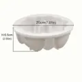 Silicone flower ring mold detail view, showing size dimension and product weight info. - Floral Rock Silicone Mold / White