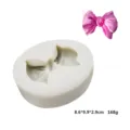 DIY Schleife Silikonform für Fondant Ton Schokolade Kuchen Dekoration Backform 8.6x9.9cm - 204859 / Grün