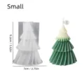 Origami Weihnachtsbaum Duftkerze Silikonform DIY Handwerk Heimdekoration Größe 9,2 cm - Kleiner Weihnachtsbaum Form / Klarweiß