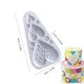 Silikon Herz Knopf Form für Fondant Kuchen Dekoration DIY Handwerk Backen Werkzeug - Herz Knopf-Form / Hellgrau