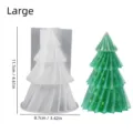 Große Origami Weihnachtsbaum Silikonform und fertiges Kerzenhandwerk mit Maßen. - Große Weihnachtsbaum Form / Klarweiß