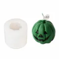 Kürbis Silikonform und Halloween Kerze Detailansicht mit Maßen und Gewichtsangabe für Sie. - Stil B Kürbis Geist Form / Klarweiß