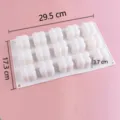 15-Hohlraum 3D Würfel Silikonform zum Backen, Mousse und Kuchen. Antihaftbeschichtet. - 15-Kavitäten Würfelform (218182)