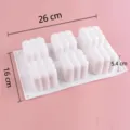 6-Hohlraum 3D Zauberwürfel Silikonform Backen Kuchen Mousse Pfanne Antihaft Küchenwerkzeug - 6-Kavitäten Große Würfelform (TC228361)