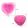 Moule en silicone cœur rose 3D DIY cuisson gâteau savon bougie fabrication variante. - Fleur de Rose Coeur / Blanc Clair