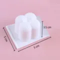 3D Silikon Würfel Bohnen Form zum Backen von Kuchen, Mousse und Kerzen, lebensmittelecht. - 228277-9 Kleine Würfelform