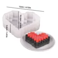 Moule en silicone cœur pixel pour gâteau fondant bougie parfumée savon bricolage - YT25042-A / Blanc Clair