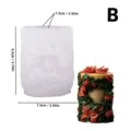 Christmas scented candle silicone mold DIY gypsum ornament mold festive holiday craft tool - YT25195-1 160g / Clear White