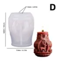 Christmas deer candle silicone mold DIY plaster ornament craft making tool specification - YT25197 150g / Clear White