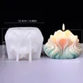 3D Muschel Silikon Kerzenform DIY Ozean Serie Aromatherapie Wachsform Torten Deko Werkzeug - Muschelform Stil 5 (YT24139-3)