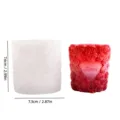 DIY rose heart scented candle mold and red gradient finished candle set with Love embossing. - YT2023058 Love Rose Mold