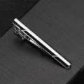 Pince a cravate minimaliste argente pour homme affaires mariage costume detail de cravate - Argent