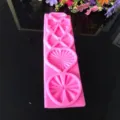 Pink silicone fondant mold for cake decorating and chocolate baking DIY crafts SKU item. - 228345 / Green