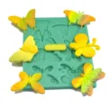 DIY butterfly silicone mold for fondant, chocolate, cake decorating and clay crafts. - 4000-393 / Green