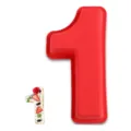 Silikon Nummer 1 Kuchenform Rote 10 Zoll Backform für Geburtstag Party DIY Mousse - Zahl 1