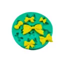 Silicone bow mold set for DIY fondant, chocolate, and cake decoration baking tools. - 164262 / Green