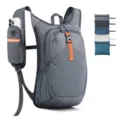 Lightweight foldable hiking backpack with strap phone pouch and multi-color options available. - Gray