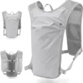 Lightweight breathable running hydration vest backpack for cycling, marathon, and outdoor sports. - 21 x 7 x 38 cm / Light Gray