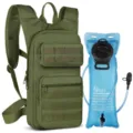 Tactical hydration backpack with 3L water bladder for hiking cycling outdoor sports - Army Green