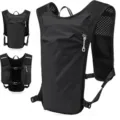 Breathable cycling and running hydration backpack, lightweight sports vest for outdoor hiking. - 21 x 7 x 38 cm / Black